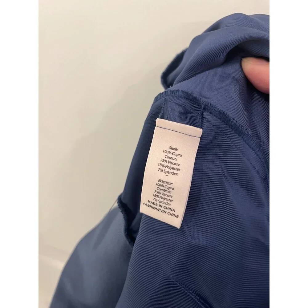 NWOT CINQ À SEPT Giles Cupro Crop Cargo Joggers Blue Thunderstorm Sz SMALL - Picture 12 of 12